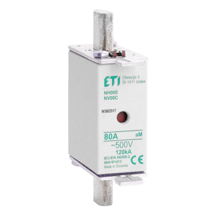 Fusible à couteaux taille 00C aM 80A