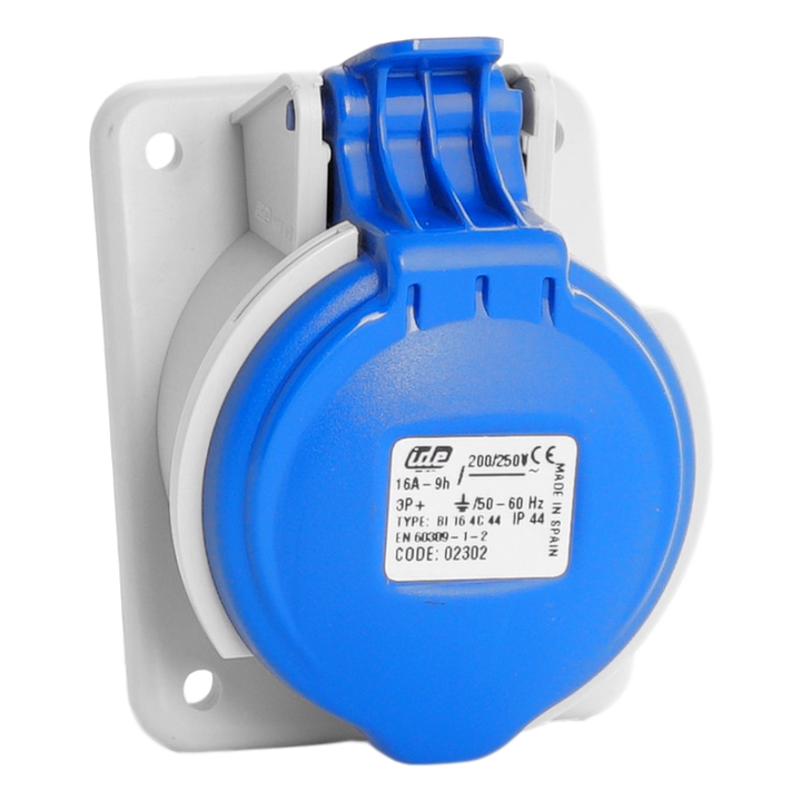 IDE CEE 16A 4p 230VAC IP44 stopk. schuin inb.