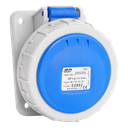 IDE CEE 16A 3p+T 240VAC IP67 bleue prise encastrée inclinée