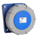 IDE CEE 63A 3P+T 230VAC IP67 bleue prise encastrée inclinée