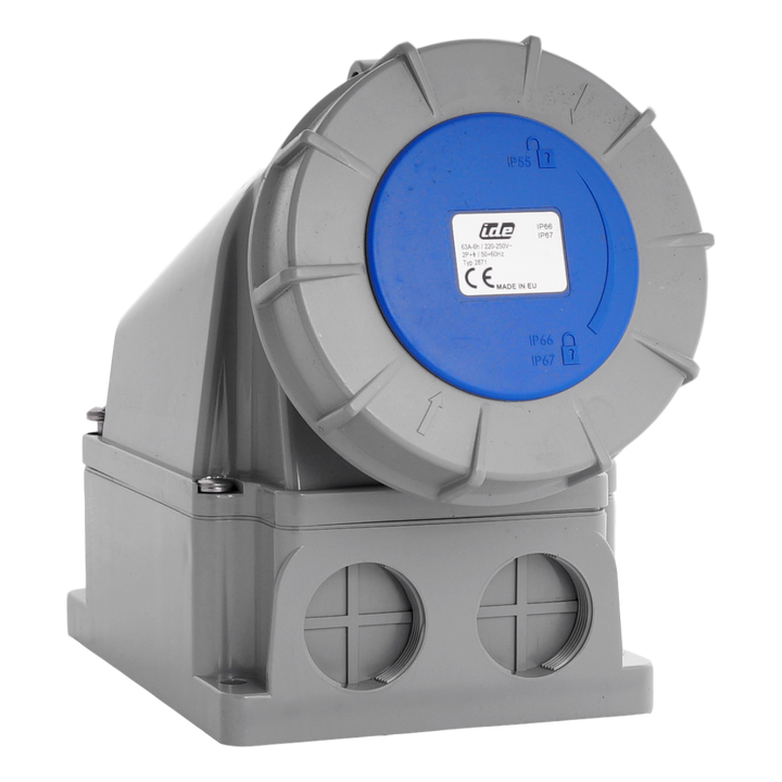 IDE  CEE  63A 2p+T 250V IP67 prise apparente