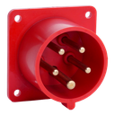 IDE CEE 16A 5p 400VAC IP44 toestelstekker inbouw recht