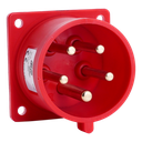 IDE CEE 32A 5p 400VAC IP44 toestelstekker inbouw recht