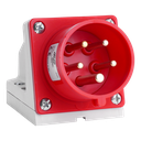 Socle de connection droit montage panneau 16A - 32A IP44
