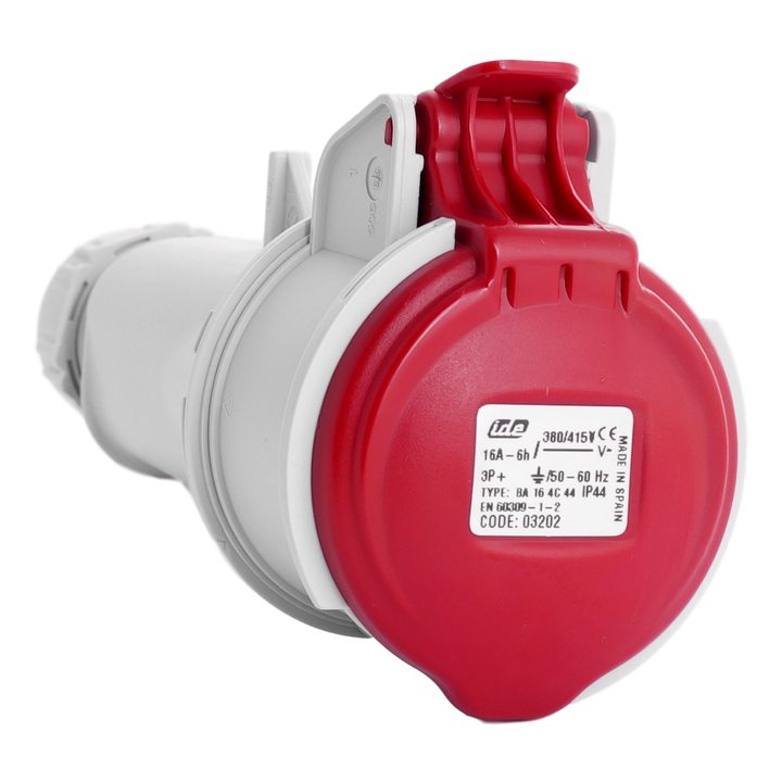 IDE CEE 16A 4p 400VAC IP44 koppelstekker