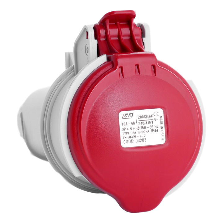 IDE CEE 16A 5p 400VAC IP44 koppelstekker