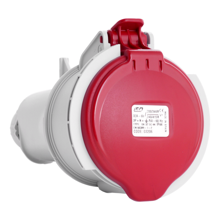 IDE CEE 32A 5p 400VAC IP44 koppelstekker