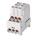 Borne de distr. UVB100 1p 2x16, 6x6mm² Cu L grise