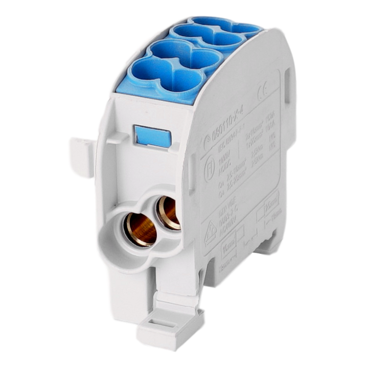 Klemme für die Ableitung. HLAK25 C 1p 2x25, 2x16mm² Cu N blau