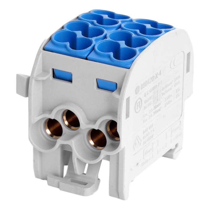 Klemme für die Ableitung. HLAK25 C 1p 4x25, 4x16mm² Cu N blau