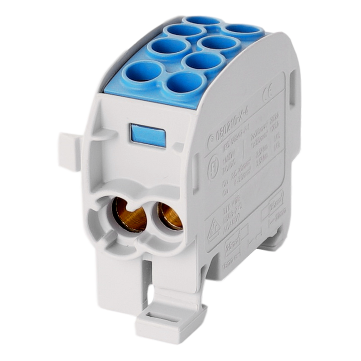 Aftakklem HLAK35 C 1p 2x35, 2x25mm² Cu N blauw