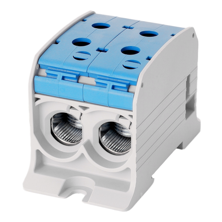 Bornier de racc. RKA 1p double 95mm² Cu+Al bleu