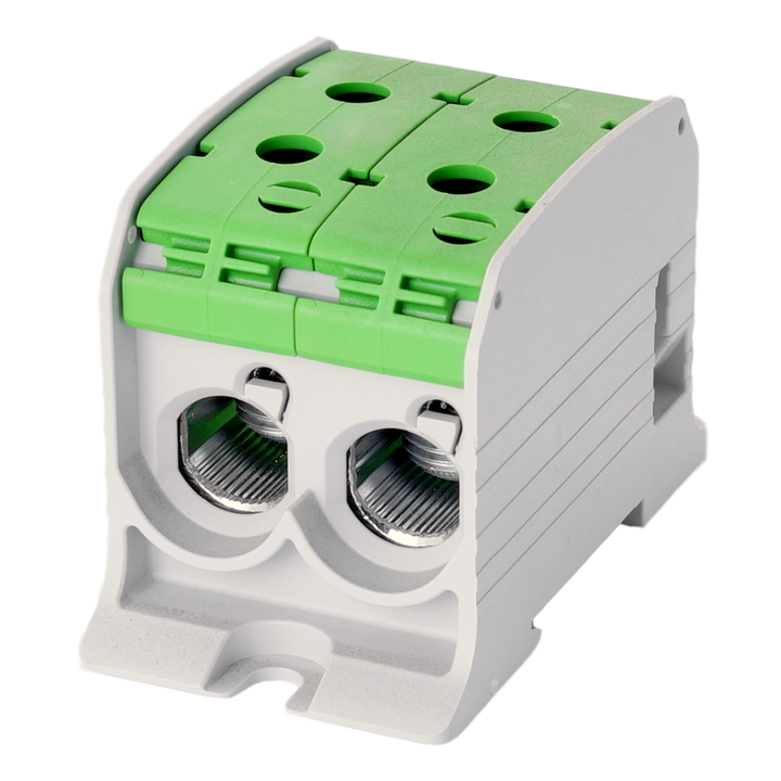 Aansluitklem RKA 1p dubbel 95mm² Cu+Al groen