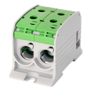 Aansluitklem RKA 1p dubbel 95mm² Cu+Al groen