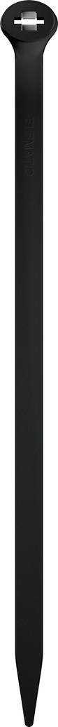 Collier de serrage à double languette 2-lock 2.5x100 noir