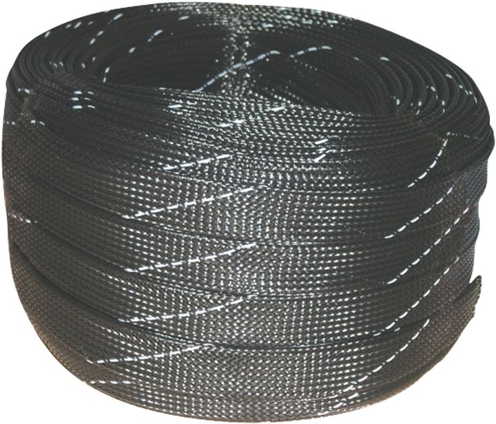 Gaine de protection tressée polyester 10 à 18mm noire