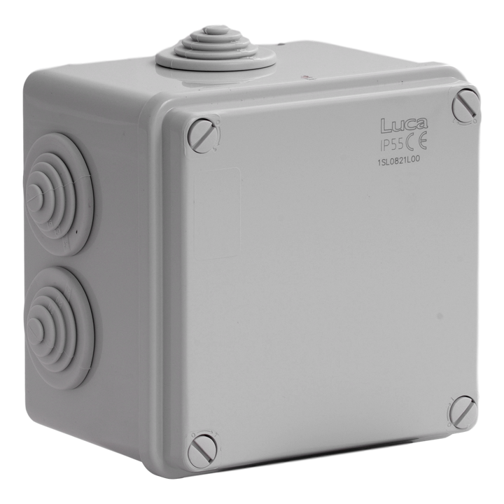 Aftakdoos IP55 met univers. ingangen   100x100x80 1/4T