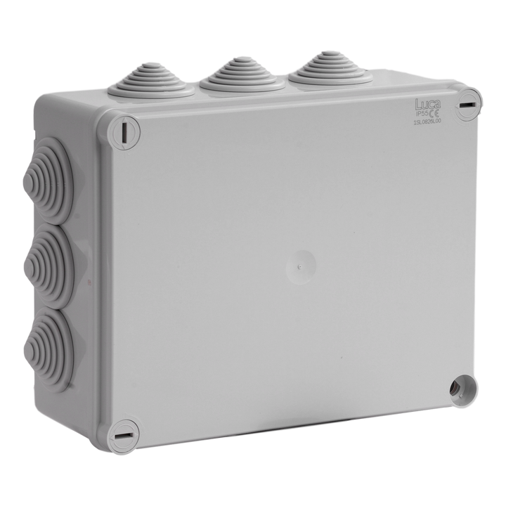 Aftakdoos IP55 met univers. ingangen   220x170x80 1/4T