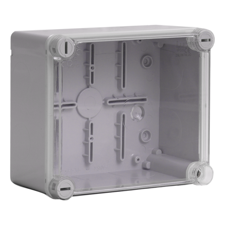 Boîte de dérivation IP55 couv. transp.   160x135x77 1/4T