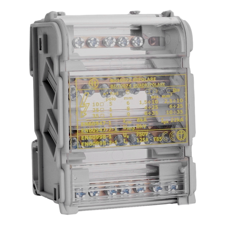 Jeu de barres 100A 4P 5x 10mm² + 1x 25mm² + 1x 35mm²