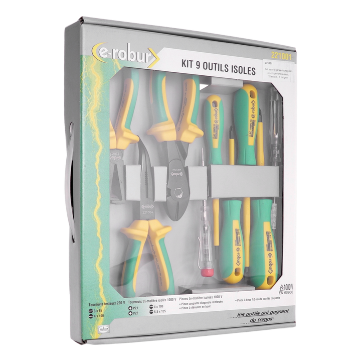 Kit 1000V (4 Schraubenzieher,2 Tester,3 Zangen)