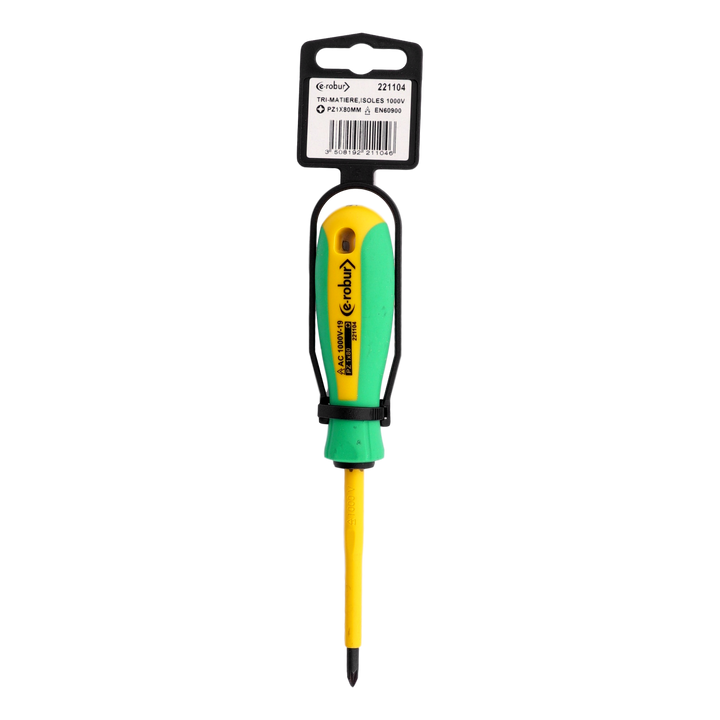 Tournevis Pozidriv® isolé 1000 v n°1  4,5x80 mm