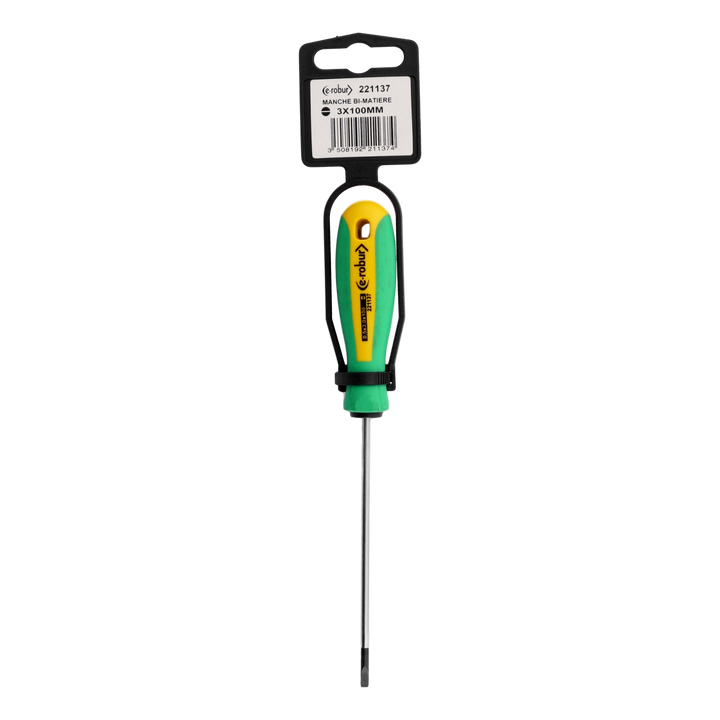 Flat screwdriver, bare blade, non-insulated 3x100 mm