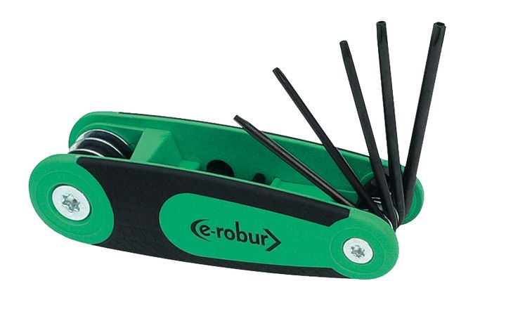 Set van 8 uitdraaibare TORX TR sleutels TX9-TX40