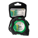 Mètre ruban acier enrobé de nylon longueur 5 m autobloquant, boitier bimatière