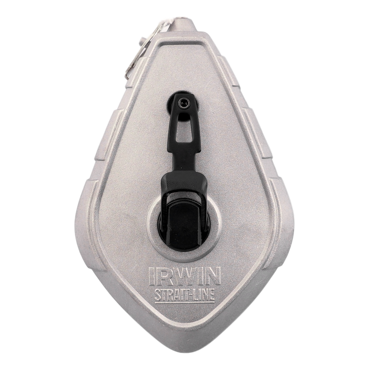 Chalk line, metal body, polyester thread.