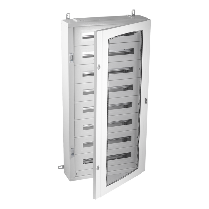 Metal distr. encl. IP40 192 mod. (150mm) Transp. door + KITTT