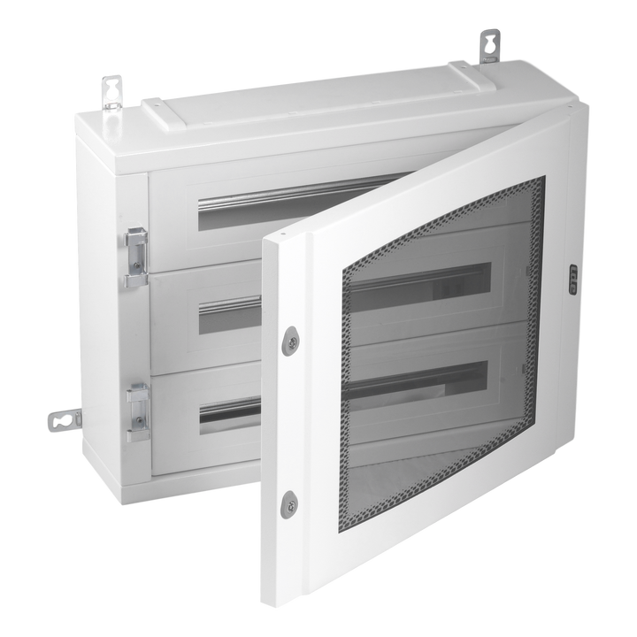 Coffret métal. IP40 72 mod. (150mm) Porte transp. + KITTT