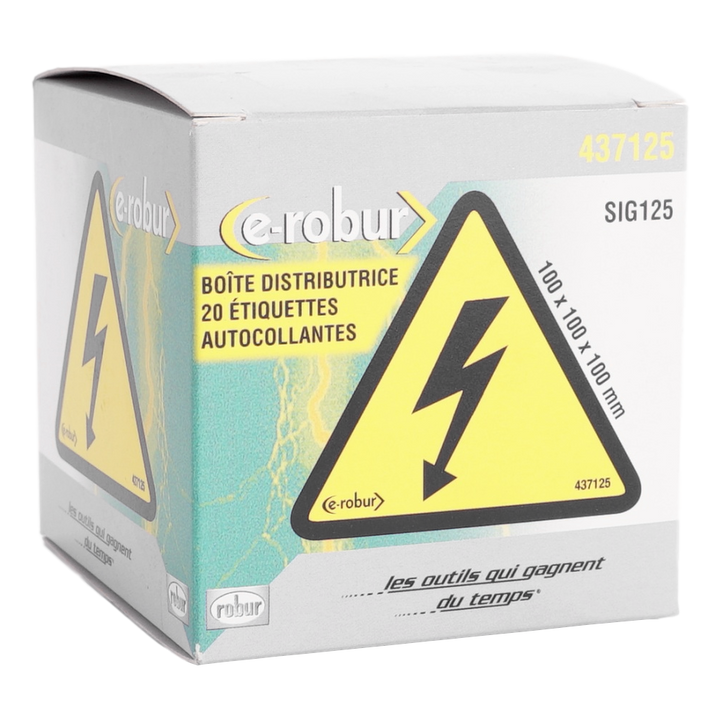 Box of 20 self-adhesive 100mm "lightning bolt" triangles