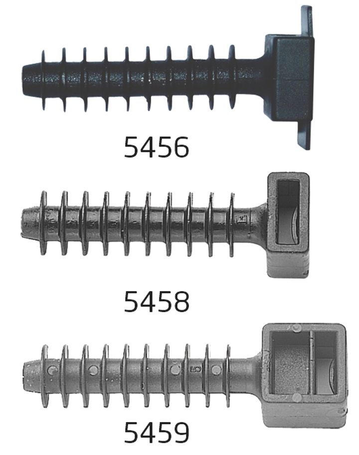 Plug zwart 8 x 50 verhoogd voor kabelband