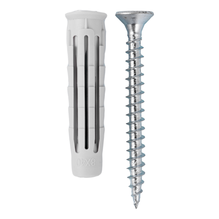 Dübel PA6 T6 8mmX40mm / VA Elematic