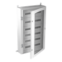 Metalen. kast IP65 144 mod. (150mm) Doorz. deur + KITTT