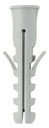Cheville PA6 EB à collerette 8mm x 40mm