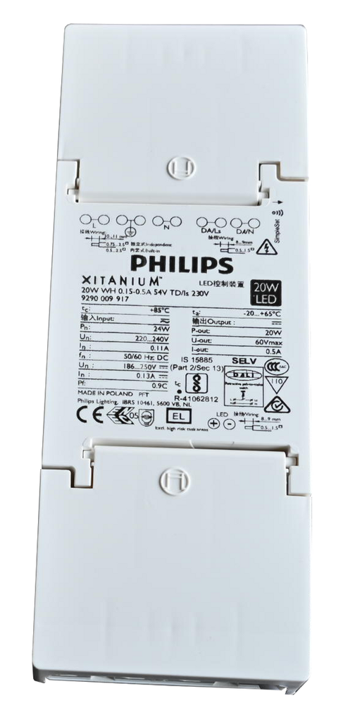 Treiber Philips Xitanium  Dali 20W max 0.5A +män. Ansch.