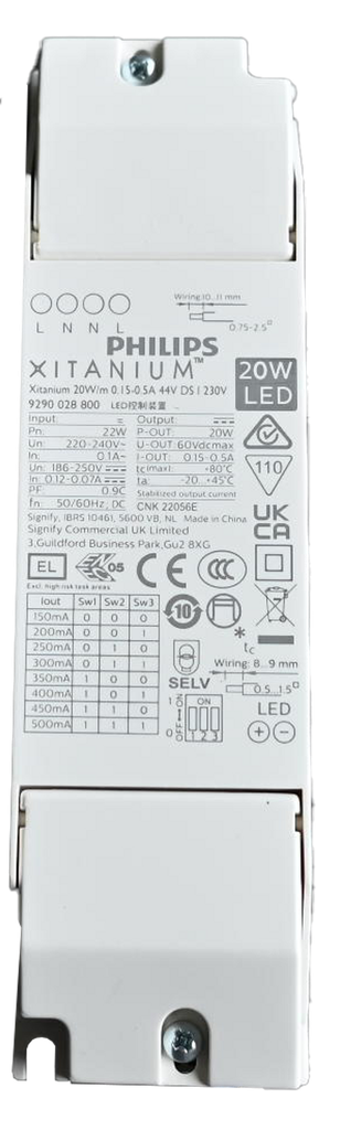 (AS)Xitanium 20W Fixed 0.15-0.5A 44V DS + male con.