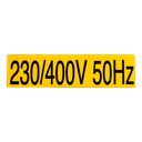 Texte auto 230/400V  50 Hz