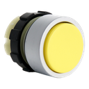 Push button yellow with metal ring