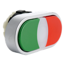 Bouton poussoir double vert/rouge et voyant 1,9W