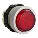 Schroefbare kunststof lens rood met lage kraag