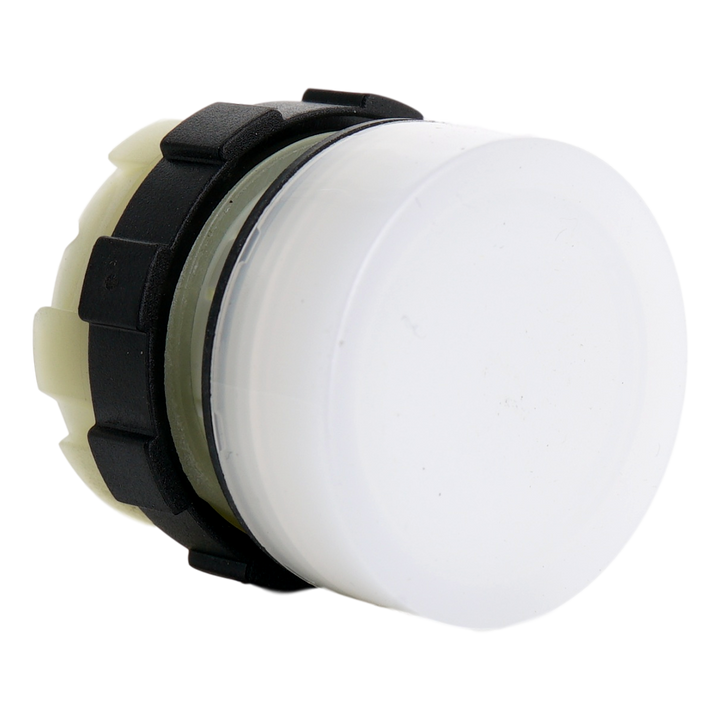 Schroefbare kunststof lens wit met lage kraag