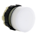 Schroefbare kunststof lens wit met lage kraag