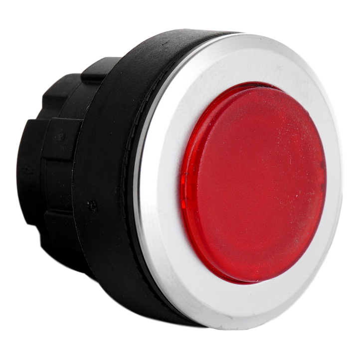 Illuminated actuator red with metal bezel
