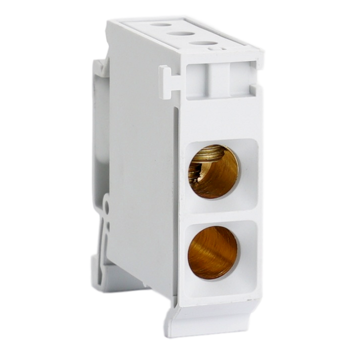 Borne de dérivation BB2 35mm² (3 connections), gris