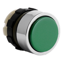 Bouton poussoir vert B&J bague chrome