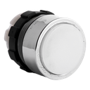 Illuminated push button white with chrome ring