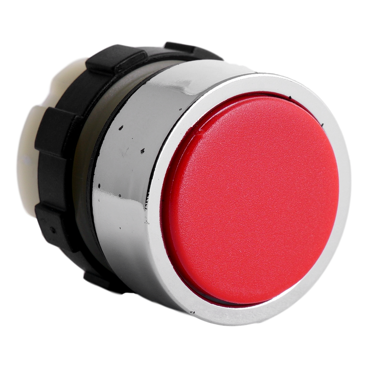 Bouton poussoir rouge B&J bague chrome